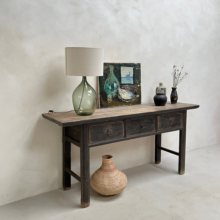 Antique black console table | Mason