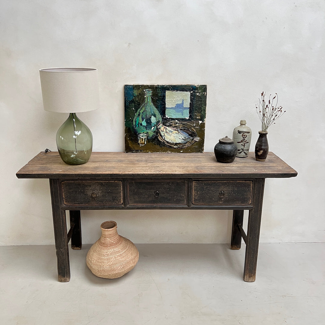 Antique black console table | Mason