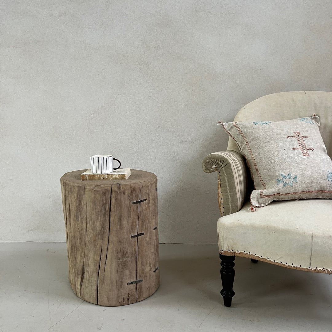 Salvaged Wood Tree Stump Side Tables