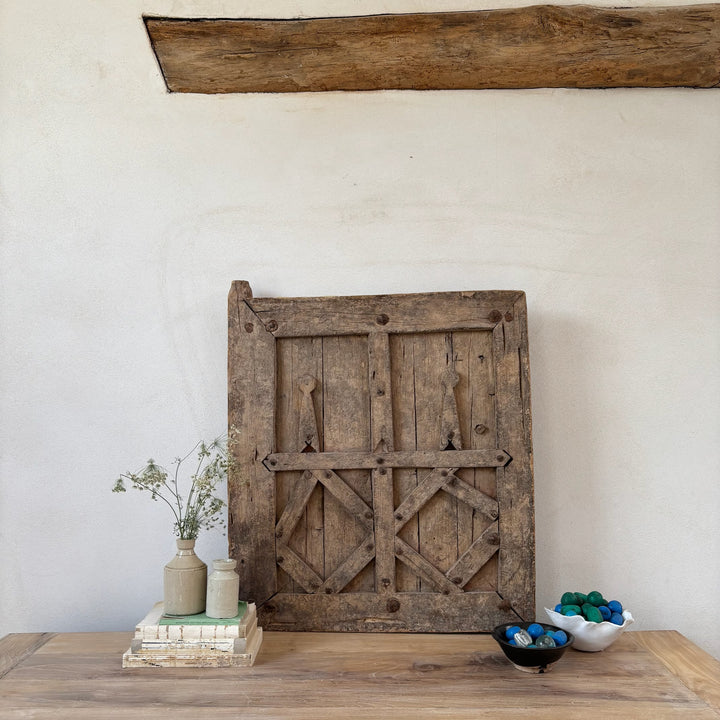 Antique Moroccan granary window artwork