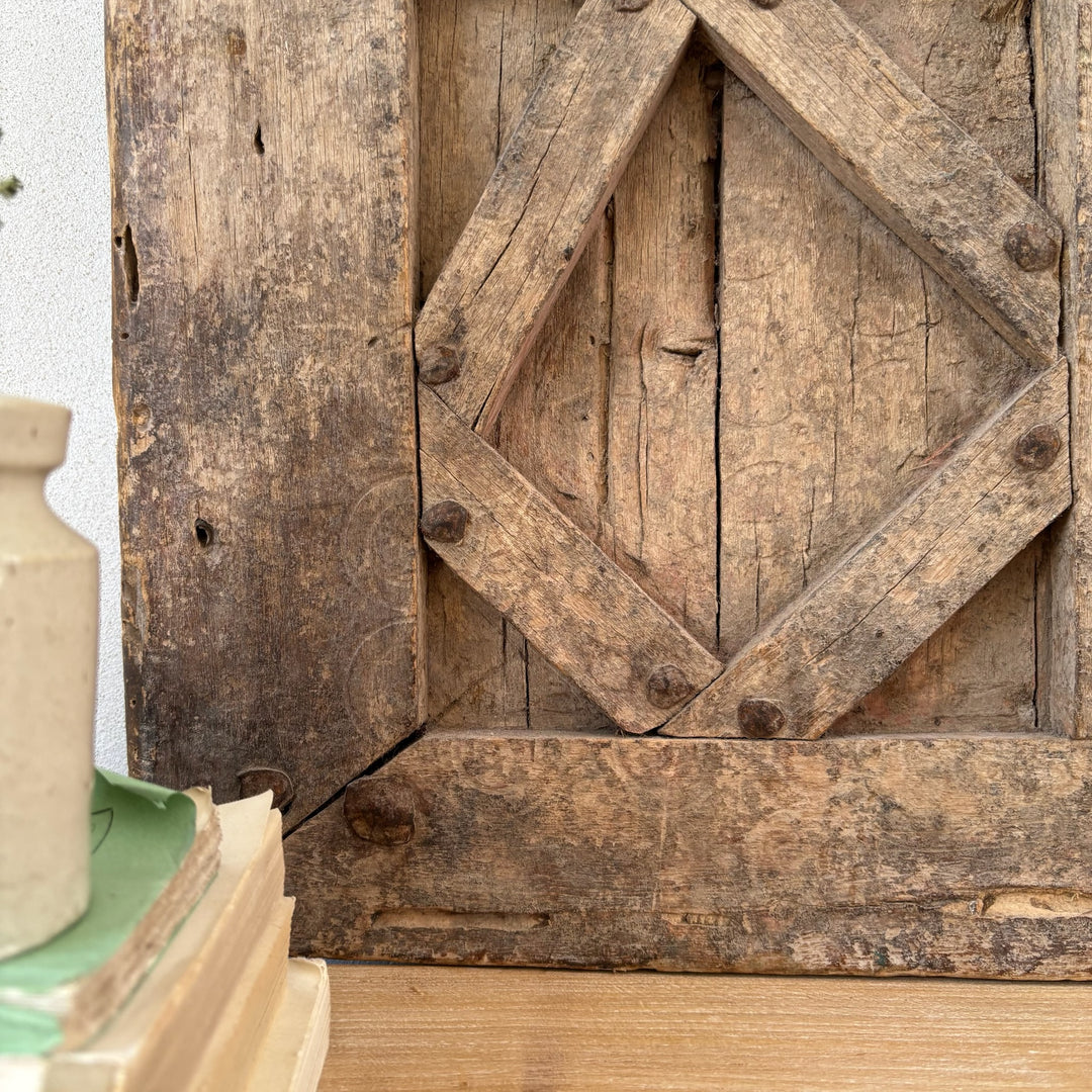 Antique Moroccan granary window artwork