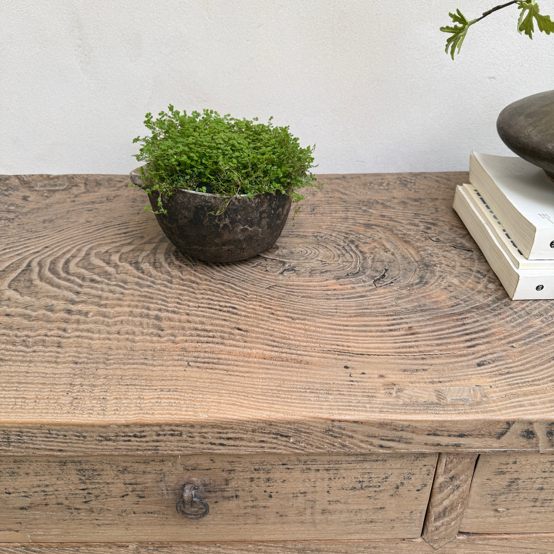 Extra Large Antique Elm Console Table | Bexley