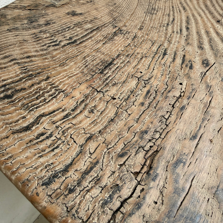 Extra Large Antique Elm Console Table | Bexley