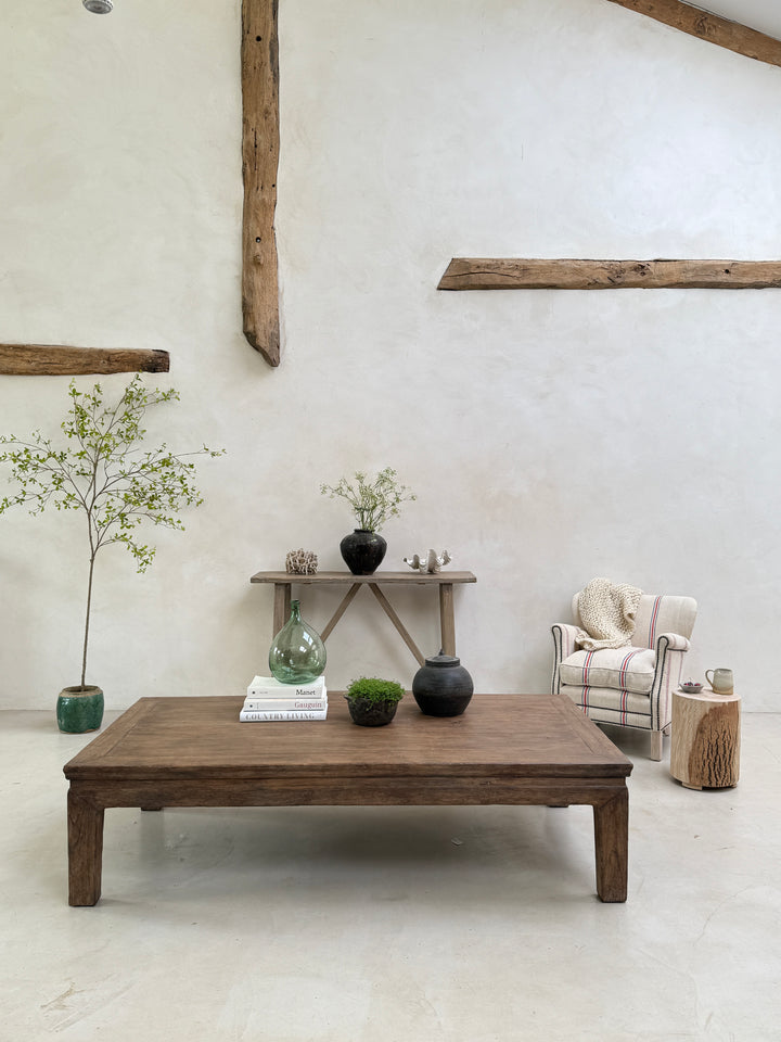 Extra Large salvaged dark wood coffee table | Stow