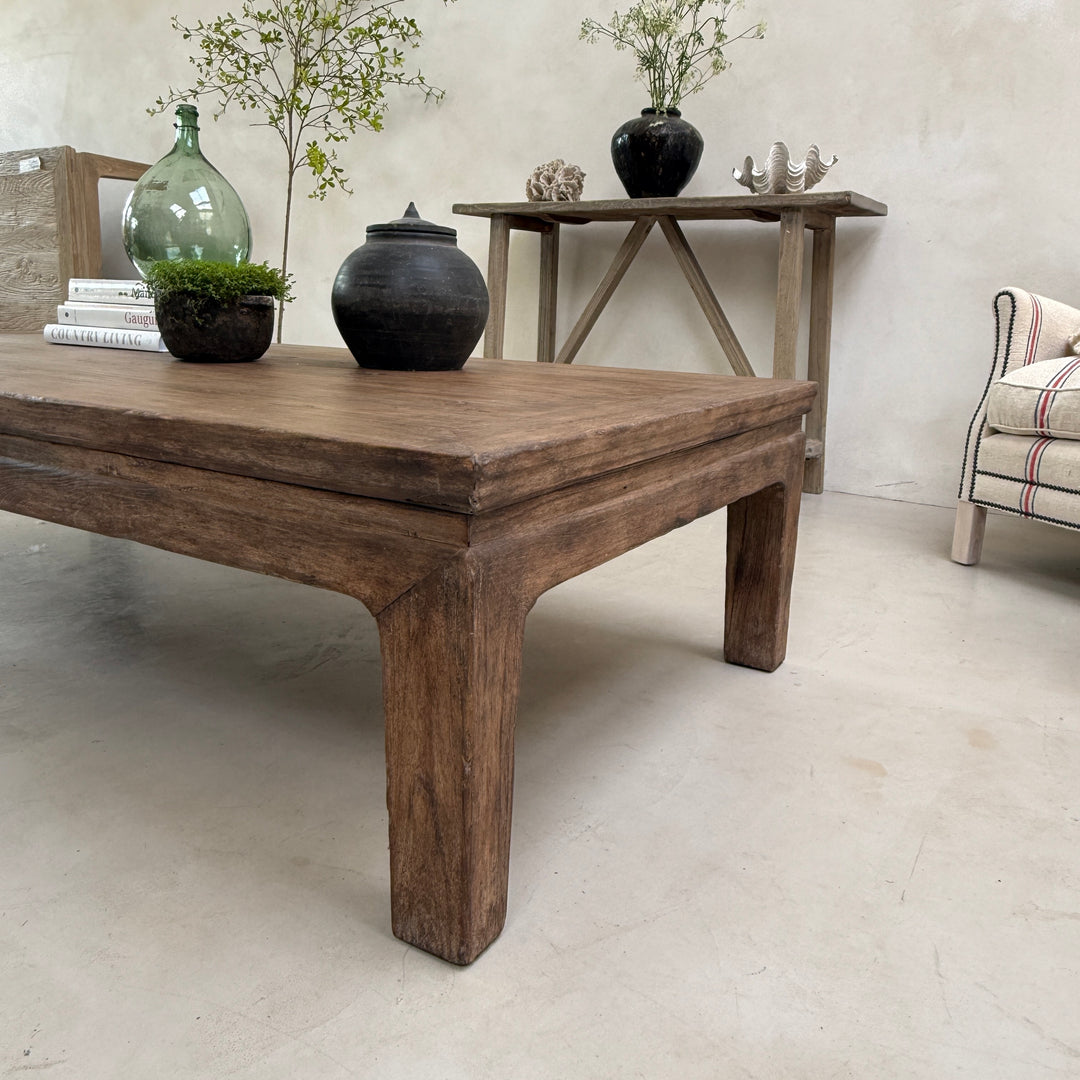 Extra Large salvaged dark wood coffee table | Stow