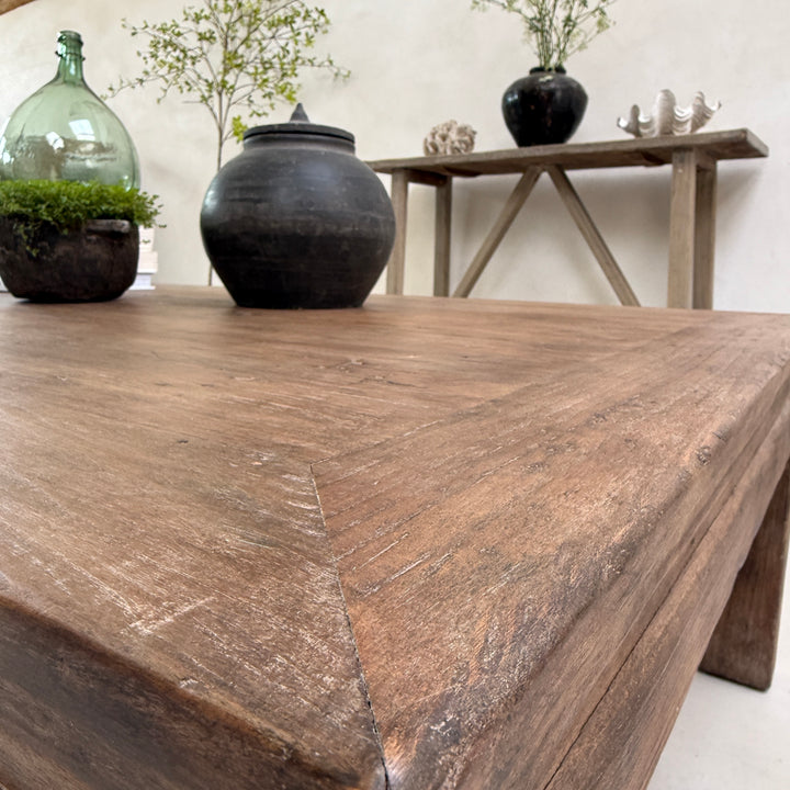 Extra Large salvaged dark wood coffee table | Stow