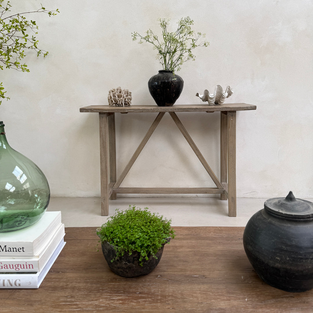Reclaimed Rustic Elm Console Table | Cambridge