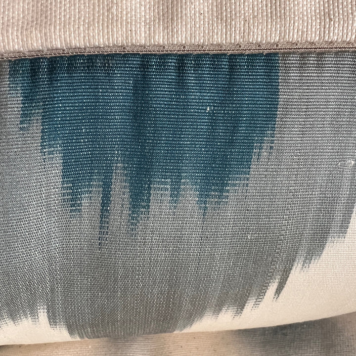 Ikat silk cushion | Tajik blue