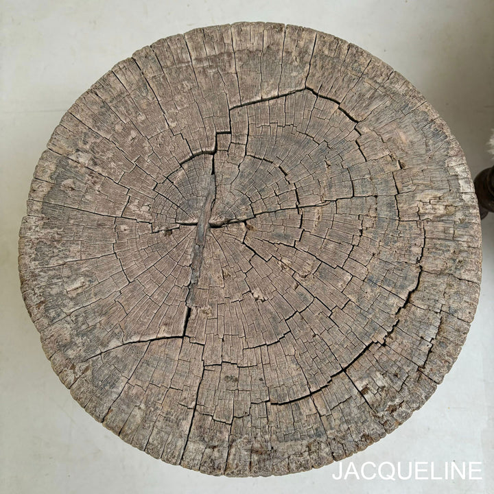 Salvaged Wood Tree Stump Side Tables