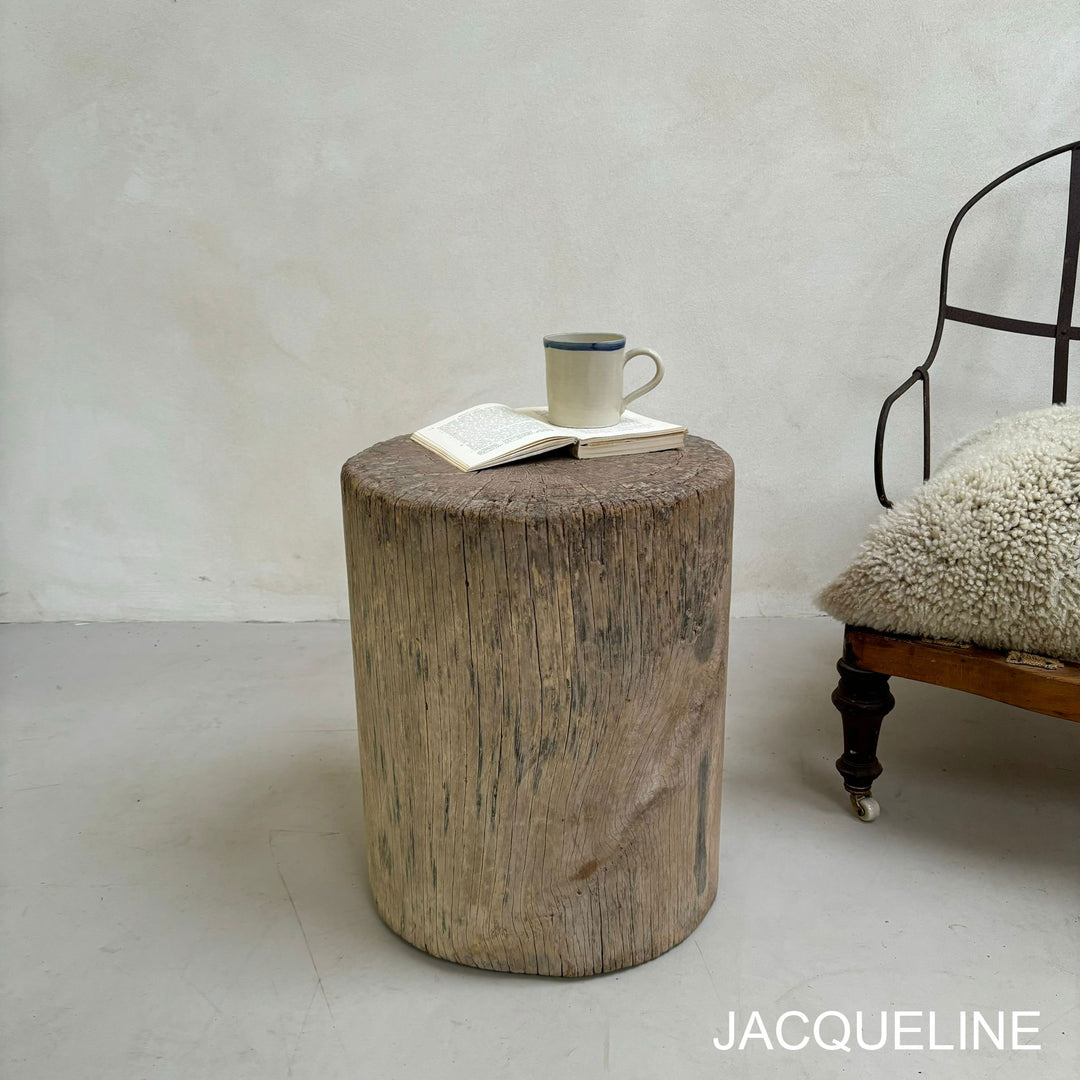 Salvaged Wood Tree Stump Side Tables