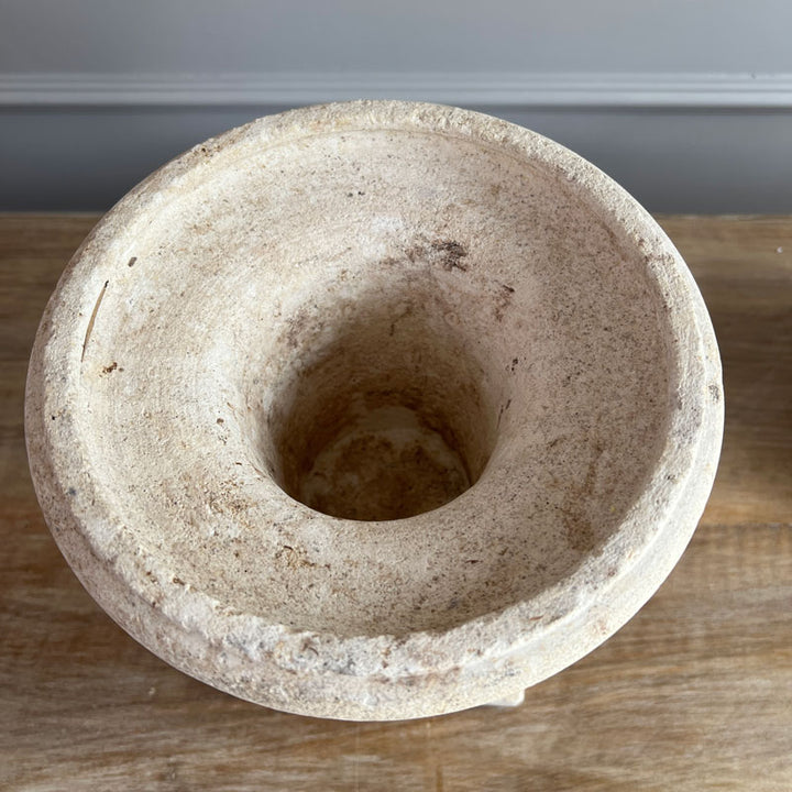 Large Carved Sandstone Urn