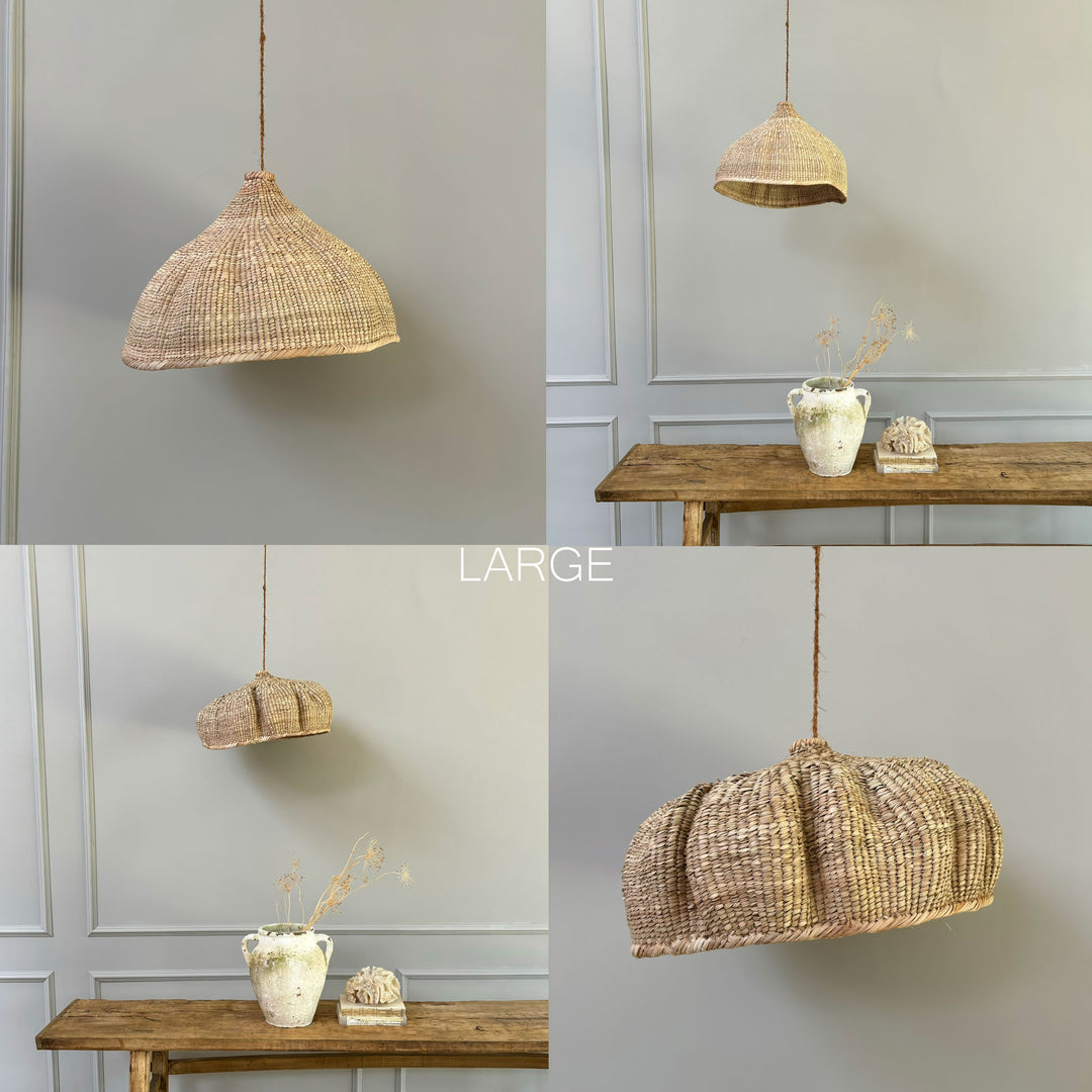 Large hand woven African lampshade