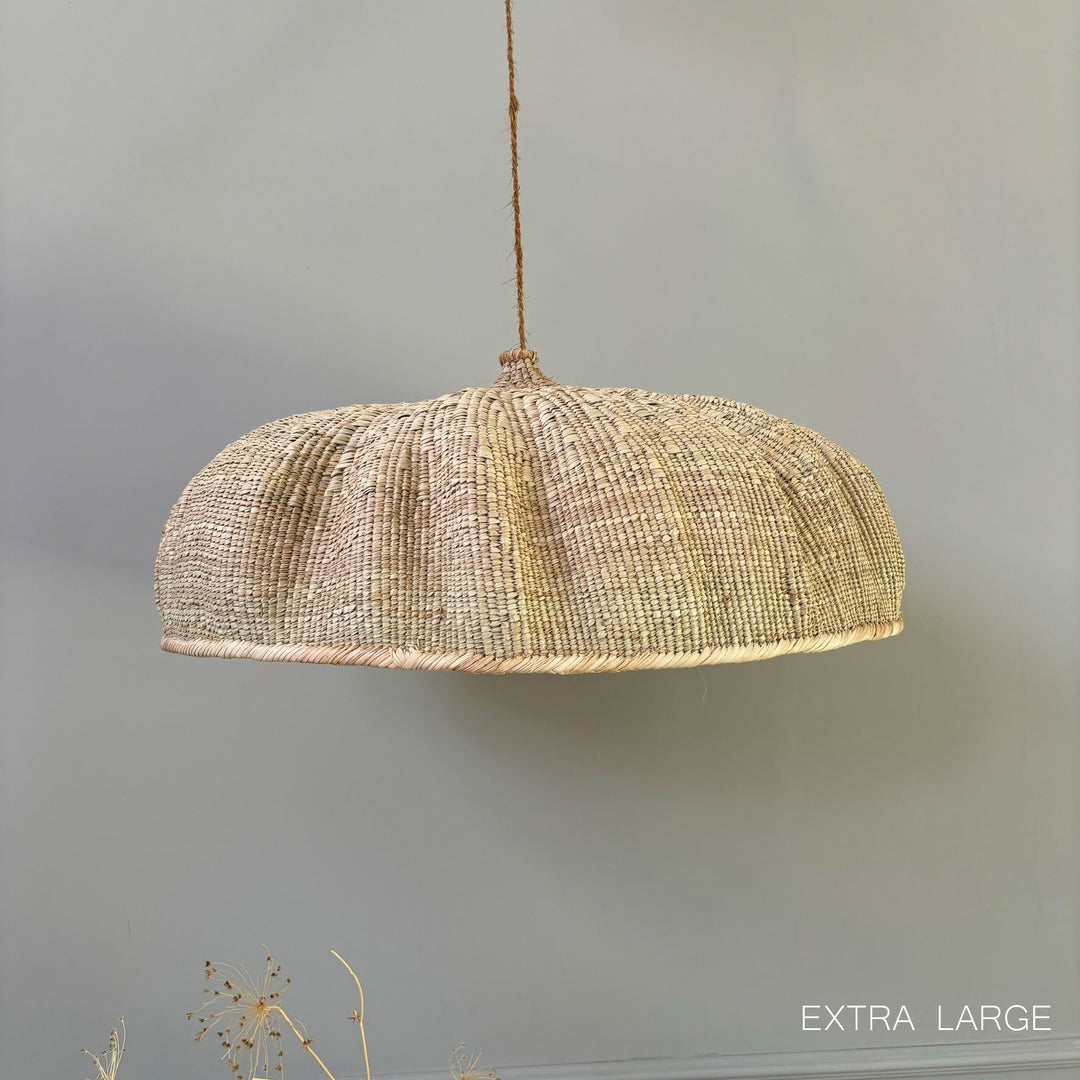 Large hand woven African lampshade