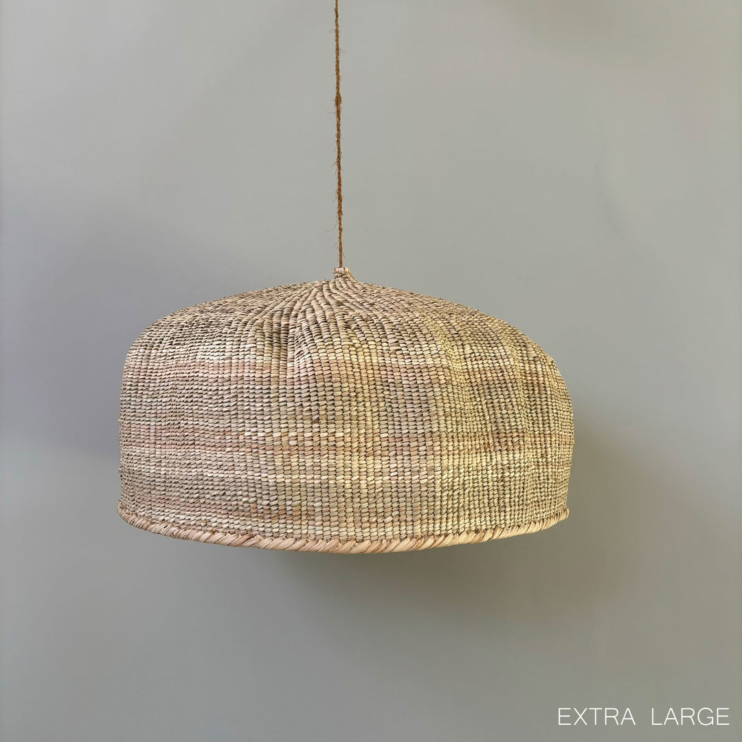 Large hand woven African lampshade