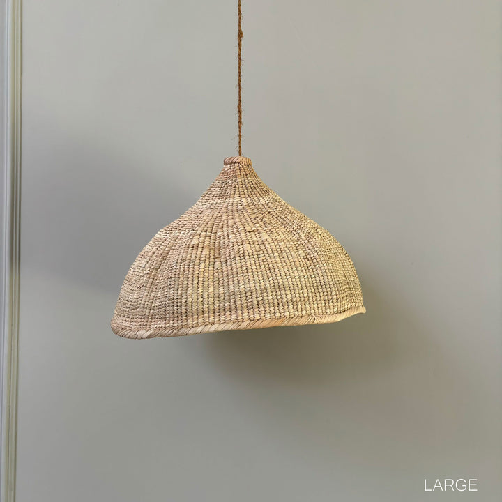 Large hand woven African lampshade