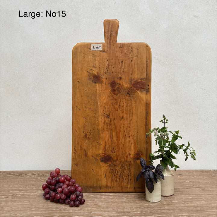 Large Antique Rustic Breadboard (Select from photo)