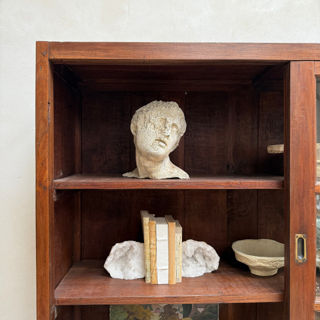 Large Antique School Library Bookcase 