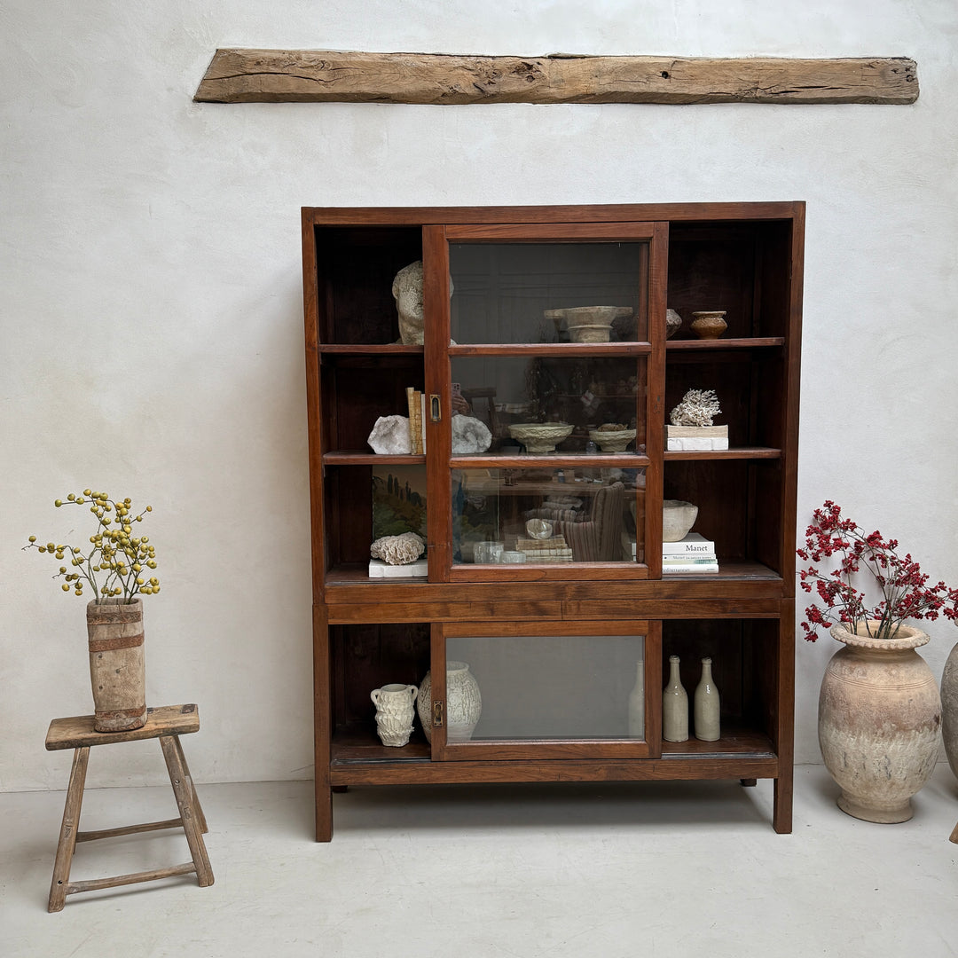 Large Antique School Library Bookcase 