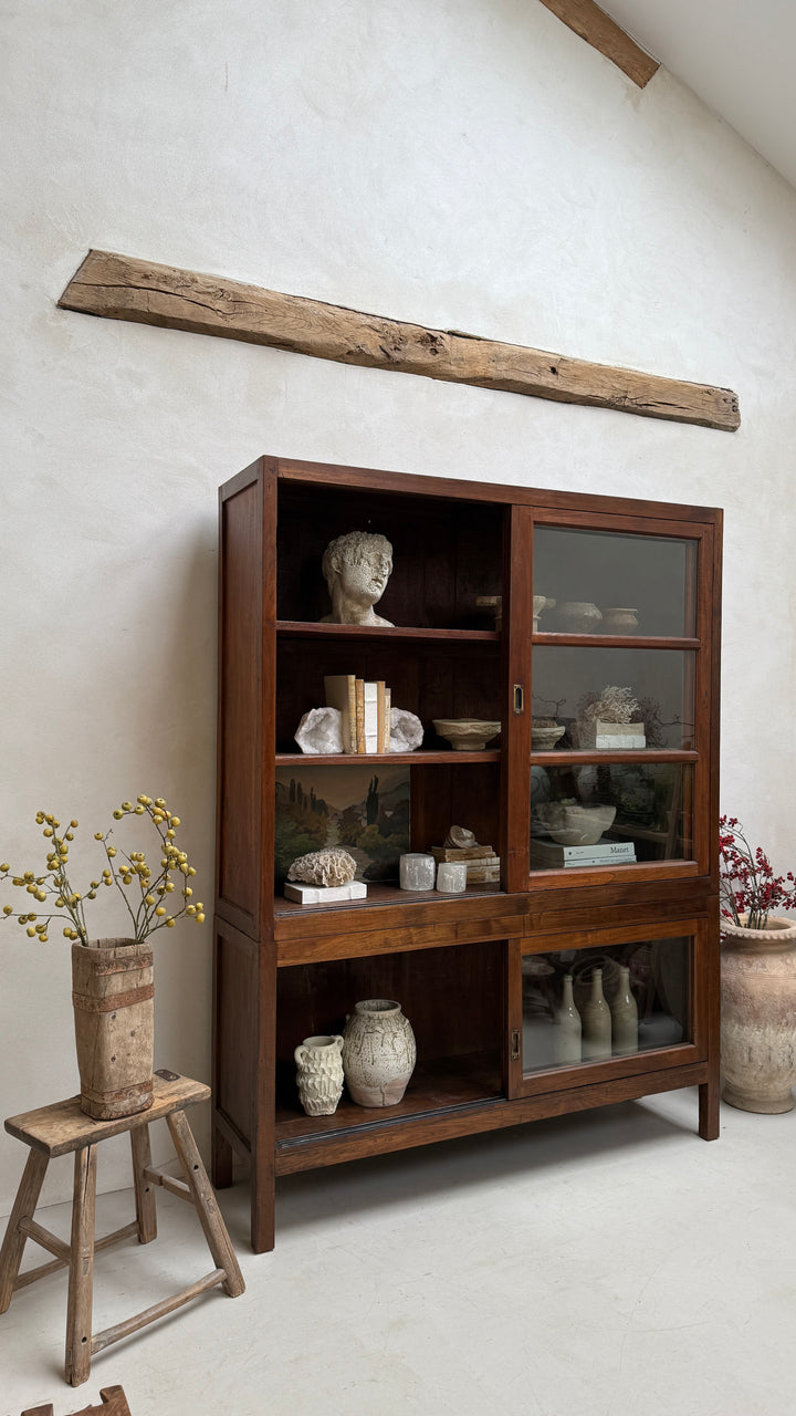 Large Antique School Library Bookcase 