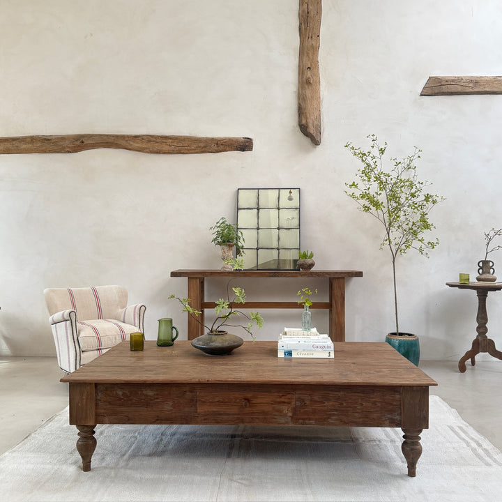 Large Reclaimed Dark Wood Coffee table | Allegra