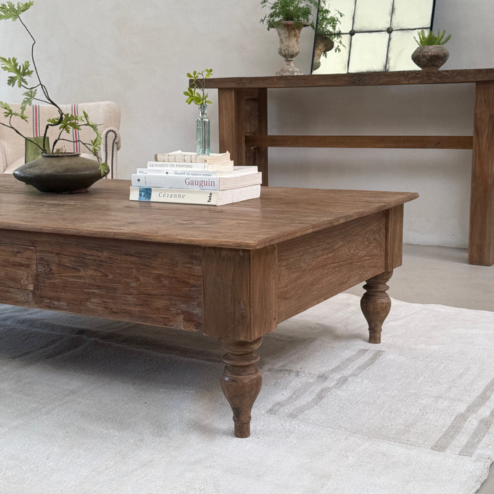 Large Reclaimed Dark Wood Coffee table | Allegra