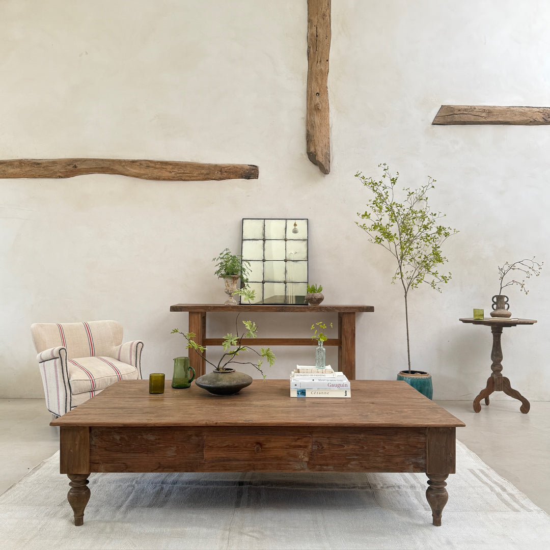Large Reclaimed Dark Wood Coffee table | Allegra
