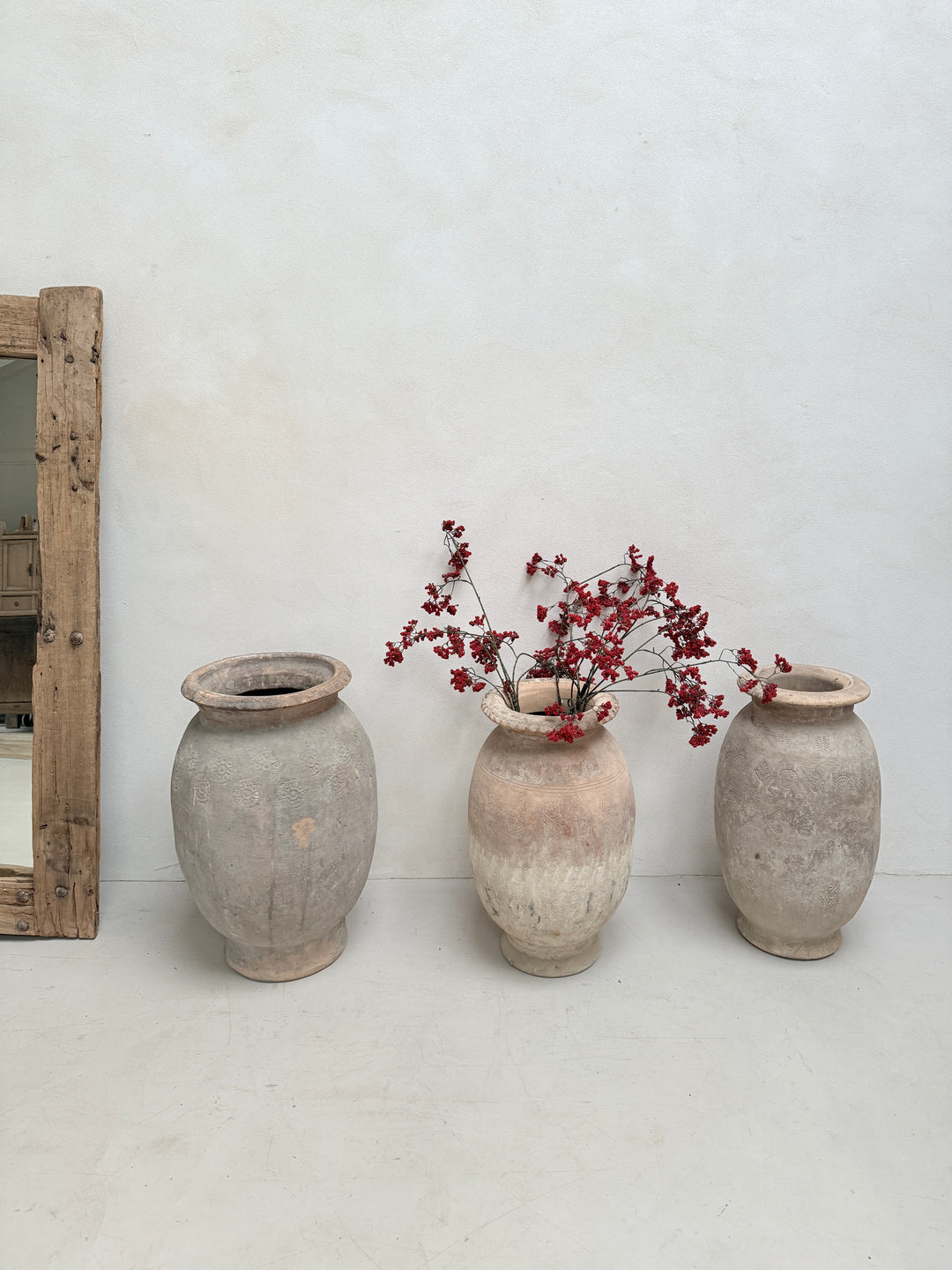 Large Rustic Antique Terracotta Urn 