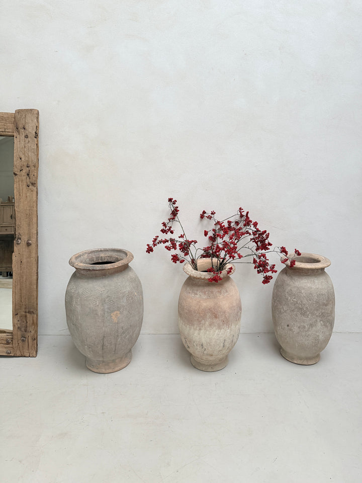 Large Rustic Antique Terracotta Urn 