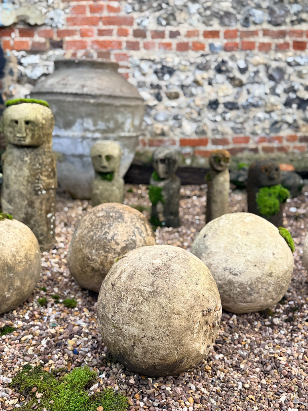 Large Solid Sandstone Decorative garden spheres