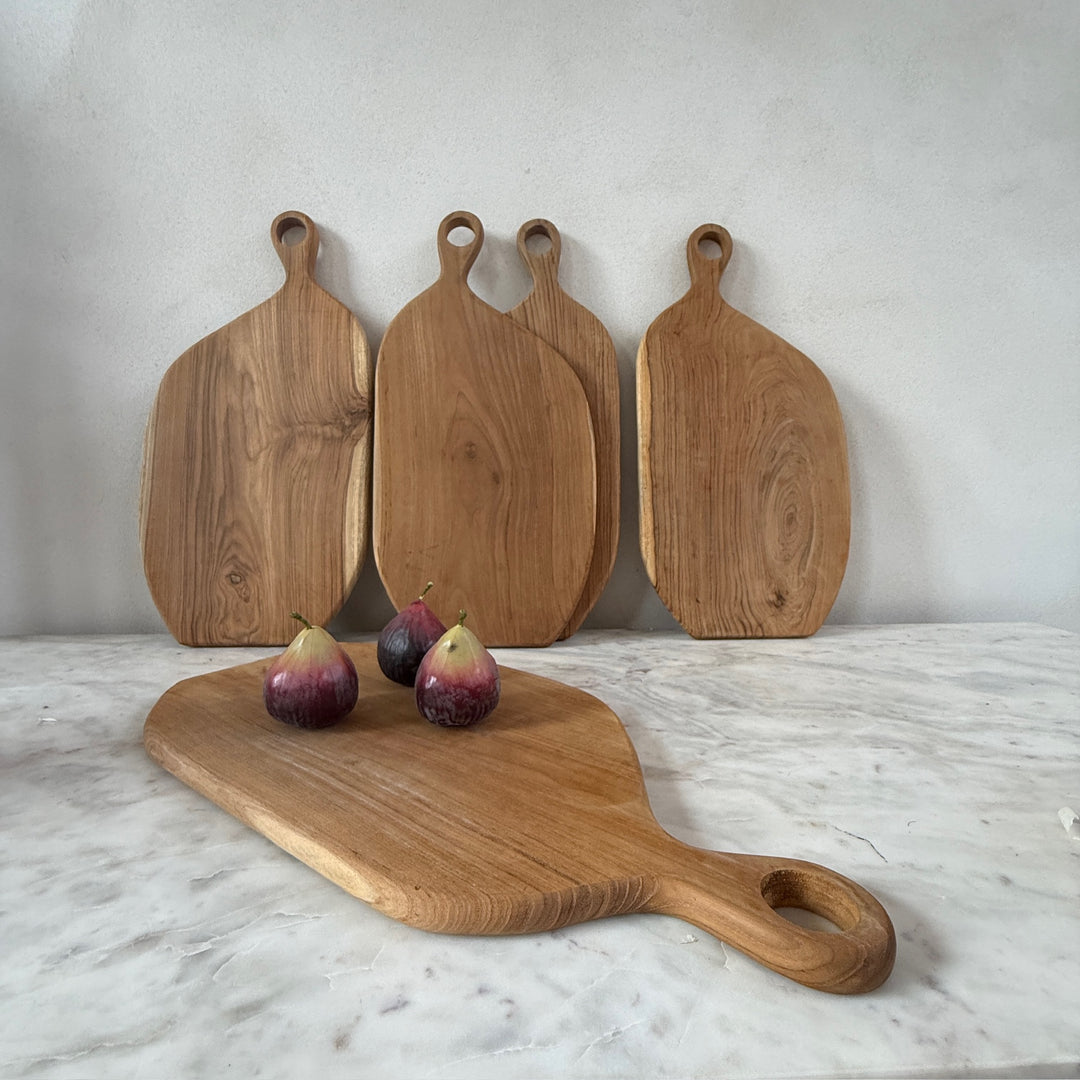 Large Teak Asymmetric Breadboard