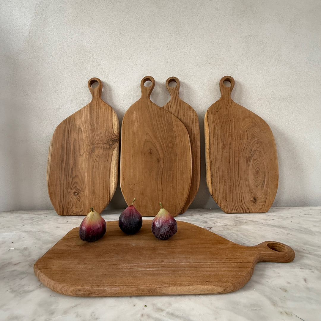 Large Teak Asymmetric Breadboard