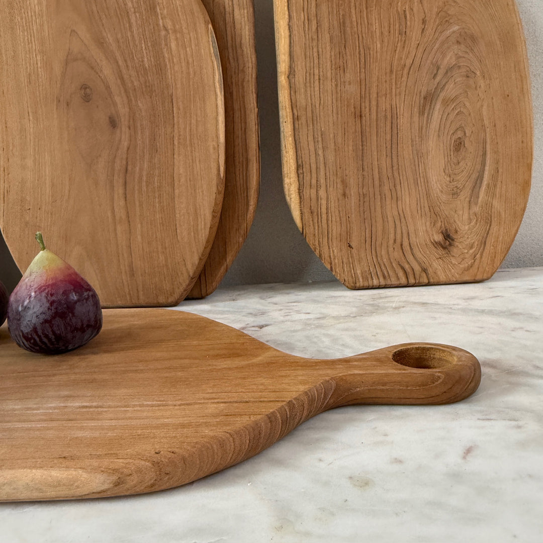 Large Teak Asymmetric Breadboard 