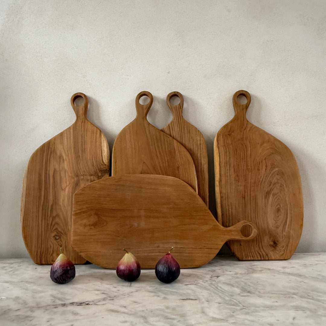 Large Teak Asymmetric Breadboard