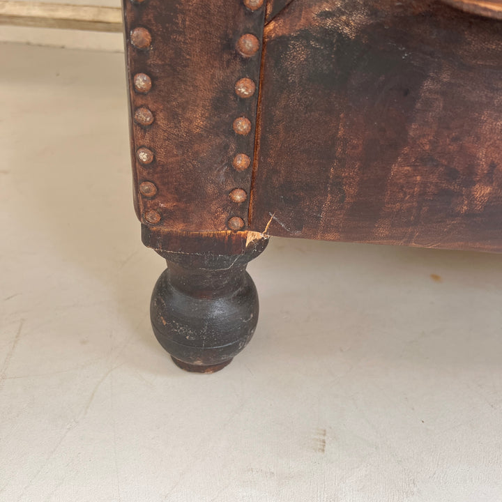 Large Vintage Leather Club Chair