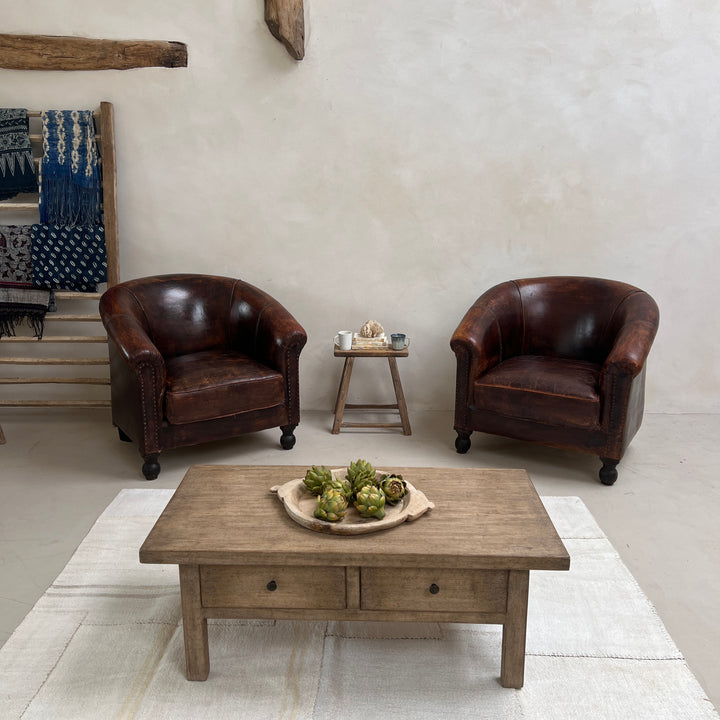 Large Vintage Leather Club Chair