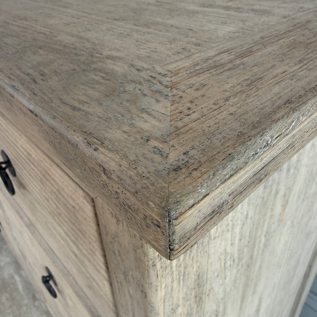 Close-up of a wooden surface with a visible grain pattern