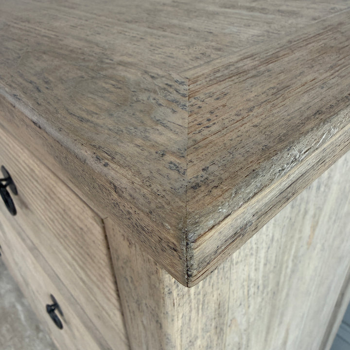 Close-up of a wooden surface with a visible grain pattern