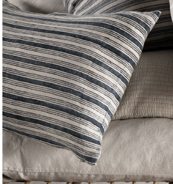 Linen block stripe cushion | 40x60 Dino