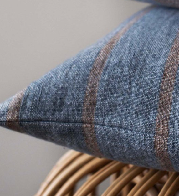 Linen cushion wide stripe | 50x50 Melvin