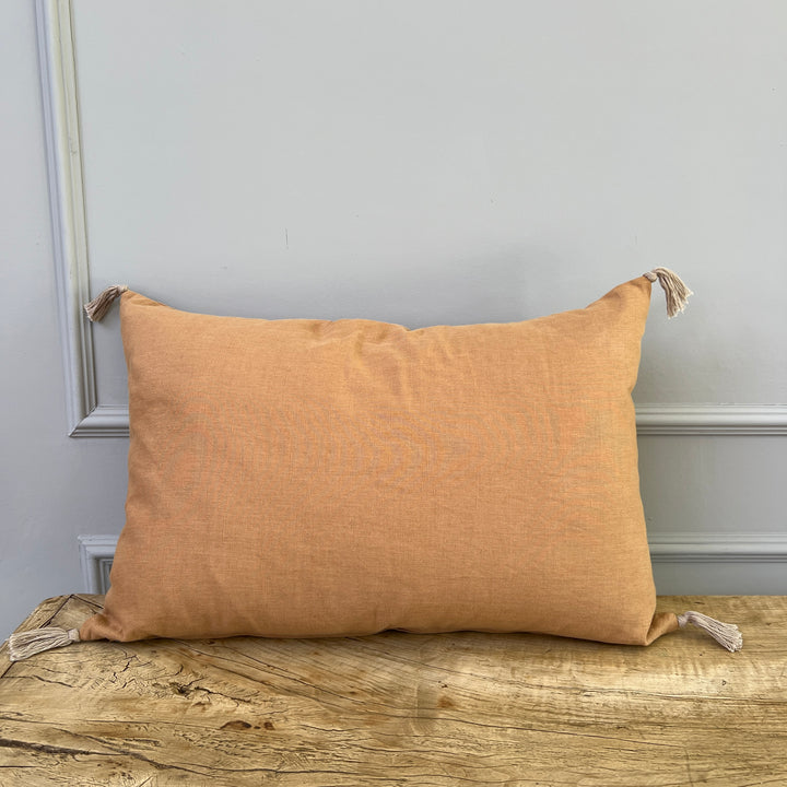 Linen cushion with tassels Autumn