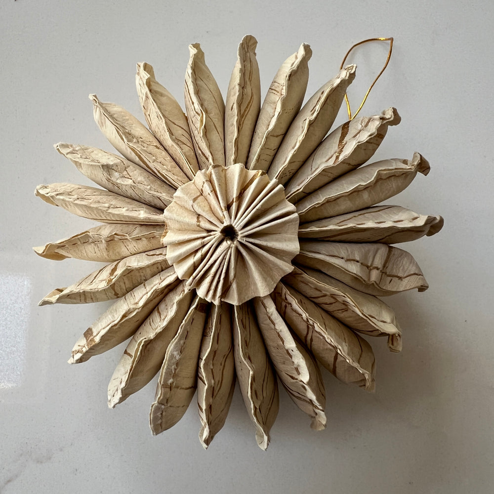 Marbled Paper Decoration | Antique White