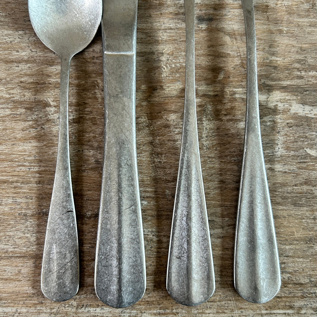 Matte Silver Cutlery Set | 24 pieces