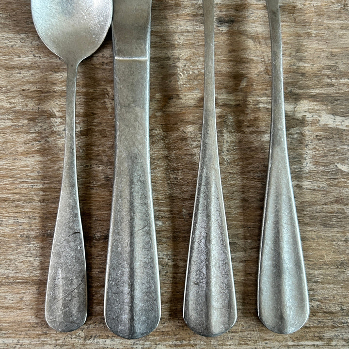 Matte Silver Cutlery Set | 24 pieces