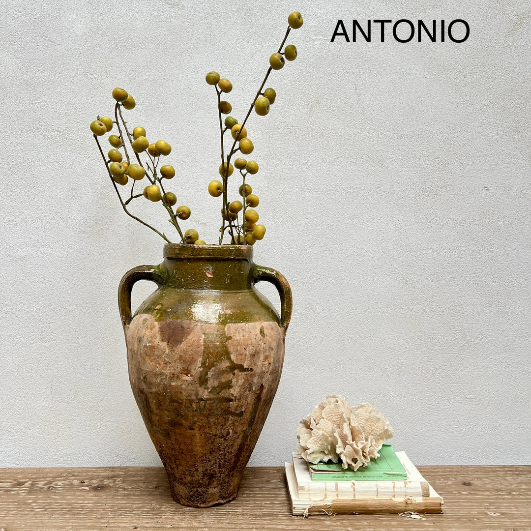 Medium Antique Urns | Olive