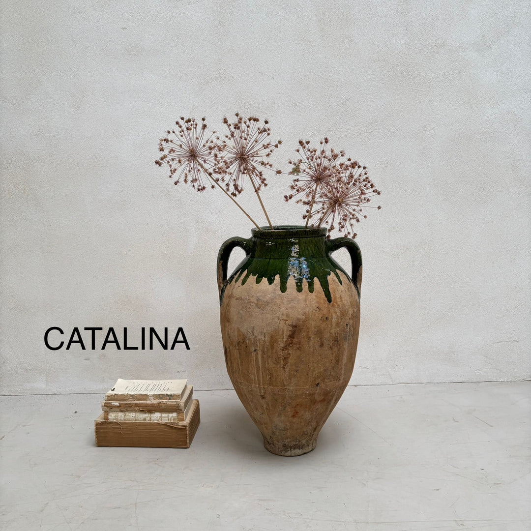 Medium Antique Urns | Olive