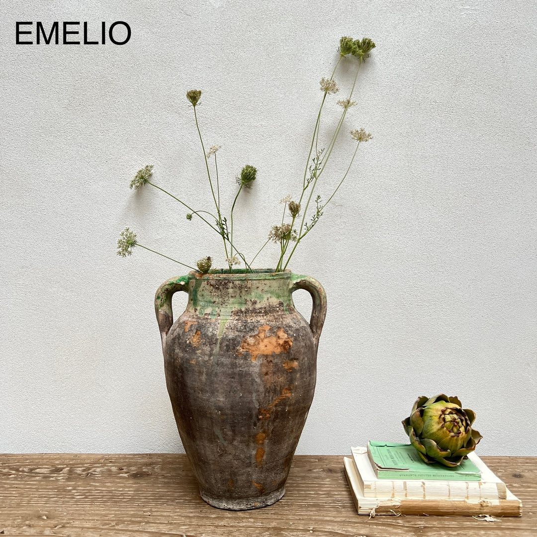 Medium Antique Urns | Olive