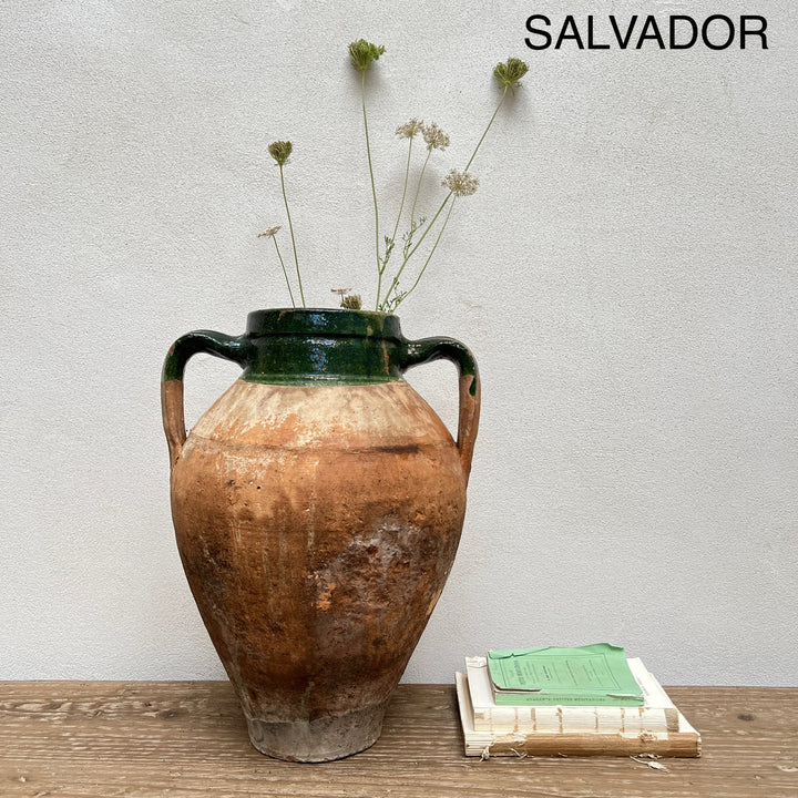 Medium Antique Urns | Olive
