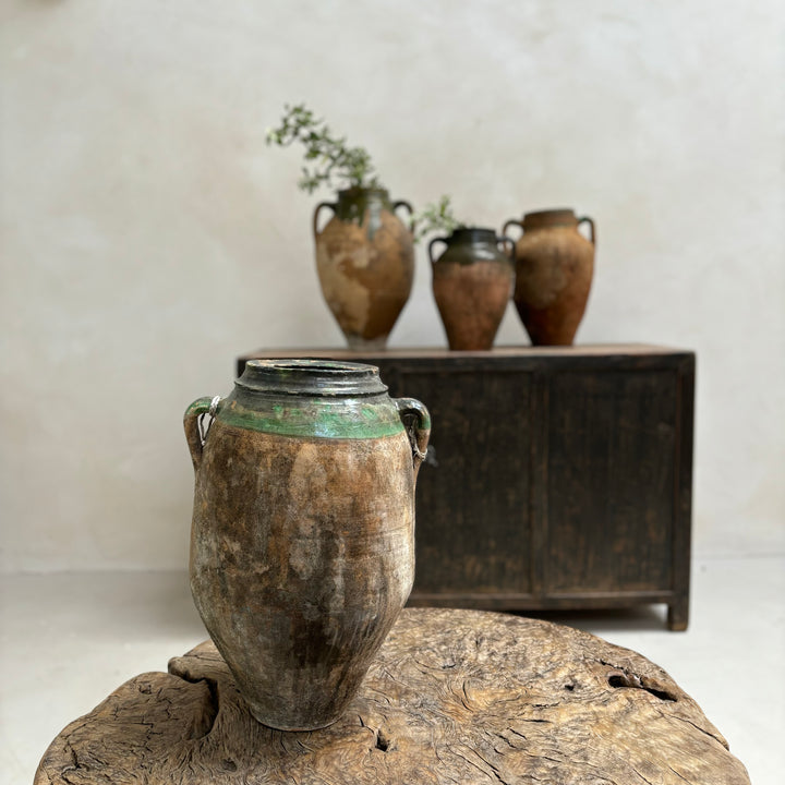 Medium Olive Antique Urns