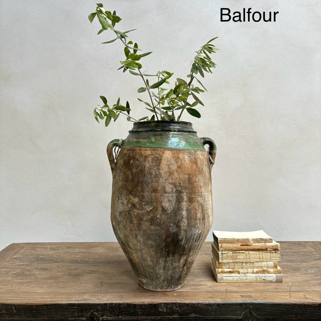 Medium Olive Antique Urns