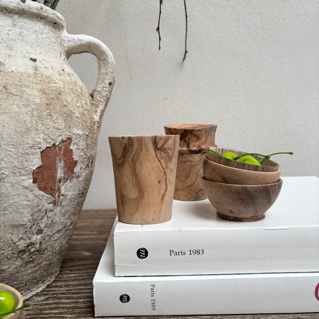 Moroccan Olive Wood Cups